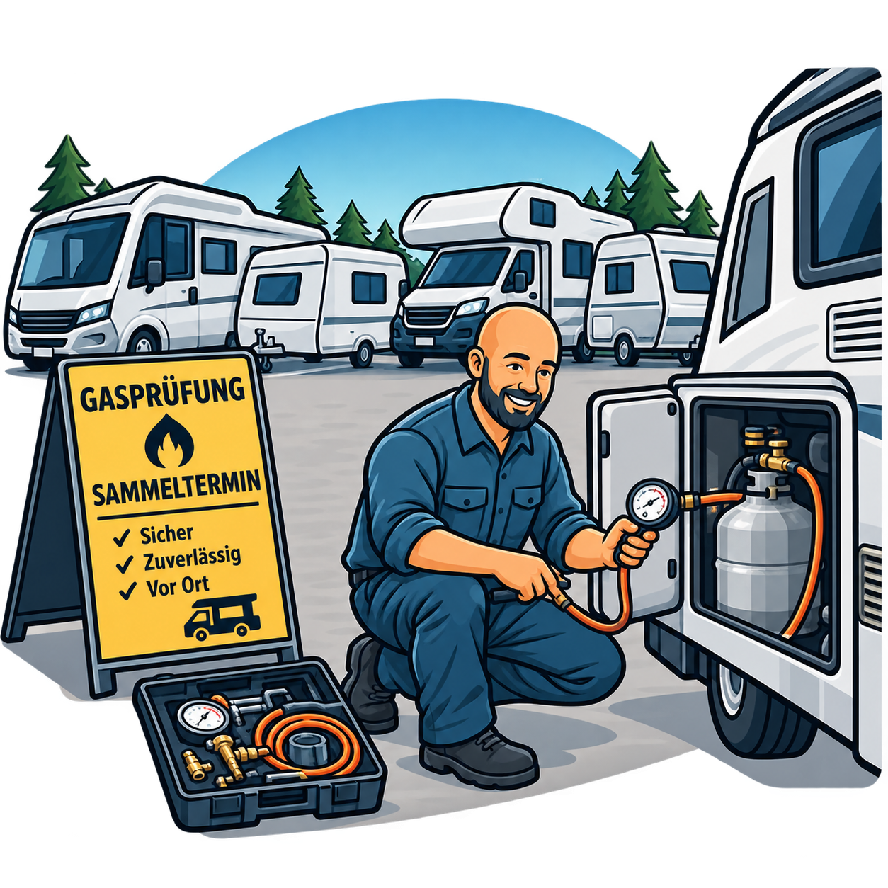 Mr.Camper Sammeltermin Gasprüfung